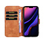 CaseMe - iPhone 11 Pro Max Hoesje - Met Magnetische Sluiting - Ming Serie - Leren Book Case - Licht Bruin