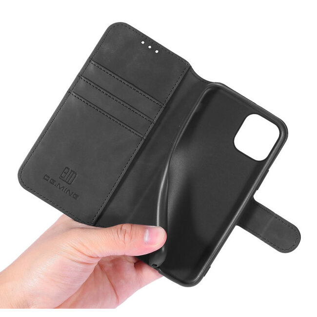CaseMe - iPhone 11 Pro Hoesje - Met Magnetische Sluiting - Ming Serie - Leren Book Case - Zwart