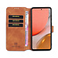 CaseMe - Samsung Galaxy A72 Hoesje - Met Magnetische Sluiting - Ming Serie - Leren Book Case - Licht Bruin