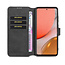 caseme - Hoesje geschikt voor Samsung Galaxy A72 - met magnetische sluiting - ming serie - leren book case - zwart