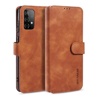 CaseMe CaseMe - Samsung Galaxy A52 Hoesje - Met Magnetische Sluiting - Ming Serie - Leren Book Case - Licht Bruin