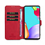 CaseMe - Samsung Galaxy A42 Hoesje - Met Magnetische Sluiting - Ming Serie - Leren Book Case - Rood