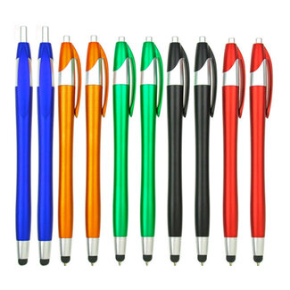 Case2go 10 Stuks - Stylus Pen voor tablet en smartphone - Stylus en Balpen in één - Mix van kleuren