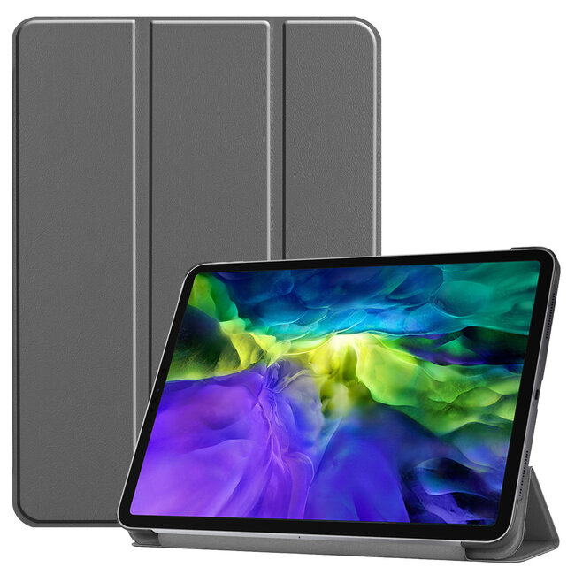 Case2go - Hoes voor de iPad Pro 11 inch (2021) - Tri-Fold Book Case - Grijs