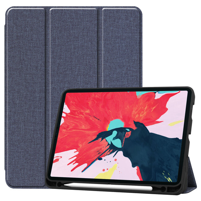 Case2go - Hoes voor Apple iPad Pro 2021 (11 Inch) - Cowboy Book Case - Donker Blauw