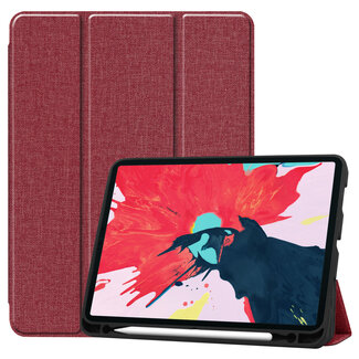Case2go iPad Pro 2021 Hoes (11 Inch) - Cowboy Cover Book Case - Donker Rood