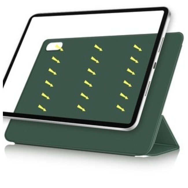 WIWU - iPad Pro 2021 Hoes (11 Inch) - PU Leren Tri-Fold Book Case - Groen