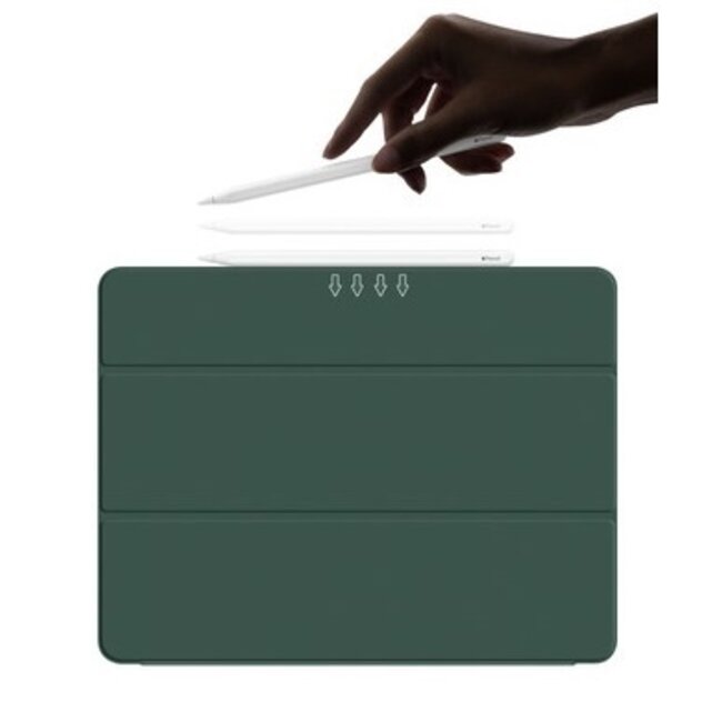 WIWU - iPad Pro 2021 Hoes (11 Inch) - PU Leren Tri-Fold Book Case - Groen