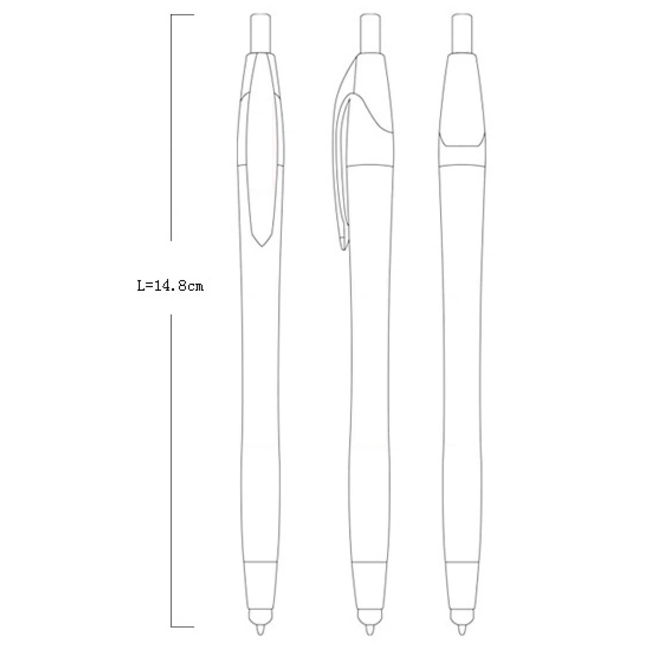 50 Stuks - Stylus Pen voor tablet en smartphone - Met Penfunctie - Touch Pen - Voorzien van clip - Oranje