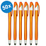 50 Stuks - Stylus Pen voor tablet en smartphone - Met Penfunctie - Touch Pen - Voorzien van clip - Oranje