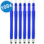 100 Stuks - Stylus Pen voor tablet en smartphone - Met Penfunctie - Touch Pen - Voorzien van clip - Blauw