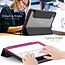 Case2go - Hoes voor Samsung Galaxy Tab A7 (2020) - Tri-Fold Book Case met Transparante Back en Pencil Houder - 10.4 Inch - Roze/Zwart