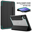 Case2go - Hoes voor Samsung Galaxy Tab A7 (2020) - Tri-Fold Book Case met Transparante Back en Pencil Houder - 10.4 Inch - Licht Blauw/Zwart
