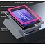Case2go - Hoes voor Samsung Galaxy Tab A7 (2020) - Tri-Fold Book Case met Transparante Back en Pencil Houder - 10.4 Inch - Roze/Grijs