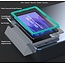 Case2go - Hoes voor Samsung Galaxy Tab A7 (2020) - Tri-Fold Book Case met Transparante Back en Pencil Houder - 10.4 Inch - Licht Blauw/Grijs