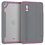 Case2go - Hoes voor Apple iPad Mini 7.9 (2019) - Tri-Fold Book Case met Transparante Back en Pencil Houder - Roze/Grijs