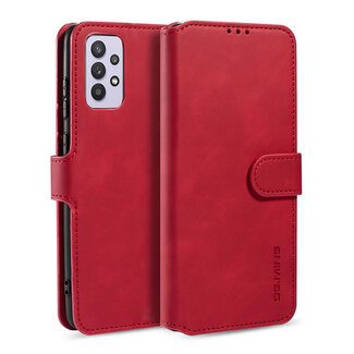 CaseMe CaseMe - Samsung Galaxy A32 5G Hoesje - Met Magnetische Sluiting - Ming Serie - Leren Book Case - Rood