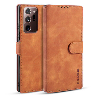 CaseMe CaseMe - Samsung Galaxy Note 20 Ultra Hoesje - Met Magnetische Sluiting - Ming Serie - Leren Book Case - Licht Bruin