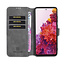 CaseMe - Samsung Galaxy S20 FE Hoesje - Met Magnetische Sluiting - Ming Serie - Leren Book Case - Grijs