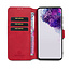 CaseMe - Samsung Galaxy S20 Hoesje - Met Magnetische Sluiting - Ming Serie - Leren Book Case - Rood