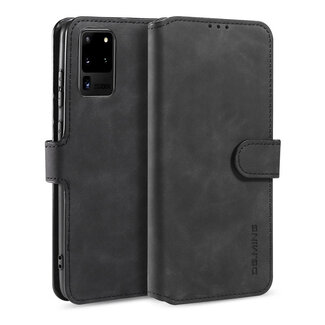 CaseMe CaseMe - Samsung Galaxy S20 Ultra Hoesje - Met Magnetische Sluiting - Ming Serie - Leren Book Case - Zwart