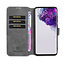 CaseMe - Samsung Galaxy S20 Ultra Hoesje - Met Magnetische Sluiting - Ming Serie - Leren Book Case - Grijs
