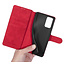 CaseMe - Samsung Galaxy Note 20 Hoesje - Met Magnetische Sluiting - Ming Serie - Leren Book Case - Rood