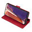 CaseMe - Samsung Galaxy Note 20 Hoesje - Met Magnetische Sluiting - Ming Serie - Leren Book Case - Rood