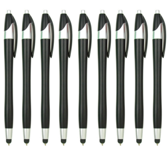 Case2go 50 Stuks - Stylus Pen voor tablet en smartphone - Met Penfunctie - Touch Pen - Voorzien van clip - Zwart