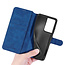 CaseMe - Samsung Galaxy S21 Ultra Hoesje - Met Magnetische Sluiting - Ming Serie - Leren Book Case - Blauw