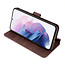 CaseMe - Samsung Galaxy S20 FE Hoesje - Met Magnetische Sluiting - Ming Serie - Leren Book Case - Donker Bruin