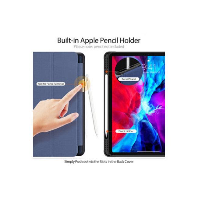 iPad Pro 2021 (12.9 Inch) Hoes - Dux Ducis Domo Book Case - Donker Blauw