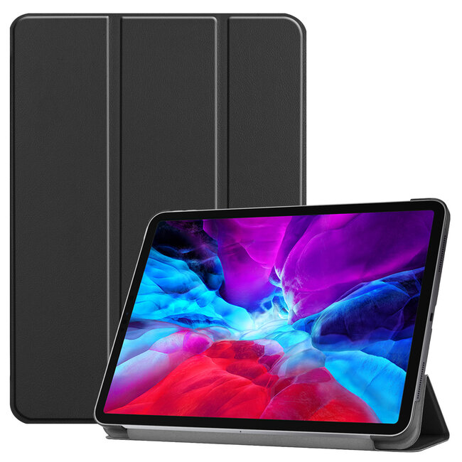 Case2go - Hoes voor de iPad Pro 12.9 (2021) - Tri-Fold Book Case - Zwart