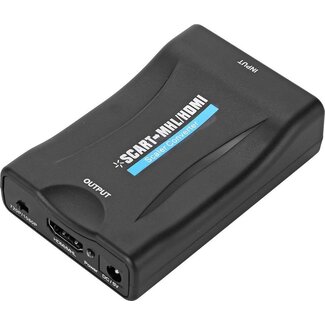 Case2go Scart naar HDMI Adapter - Full HD - 720P / 1080P - Plug & Play - Scart Schakelaar - Zwart