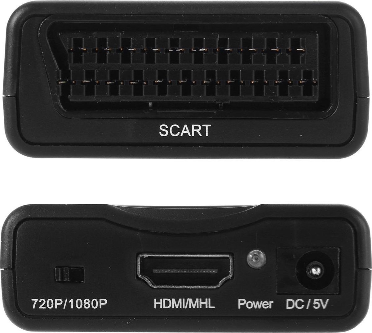 Scart naar HDMI Adapter - Full HD - 720P / 1080P - & Play Scart - | Case2go.nl