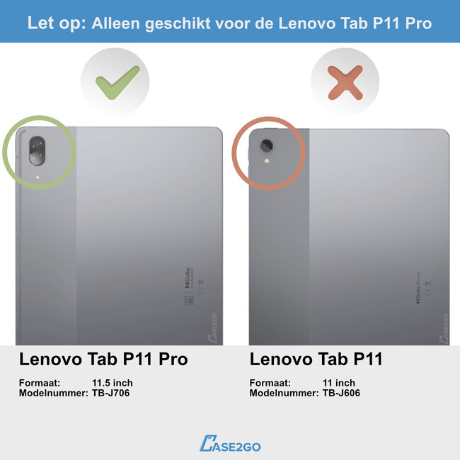 Lenovo Tab P11 Pro screenprotector - Tempered Glass Screenprotector - Case Friendly - Transparant