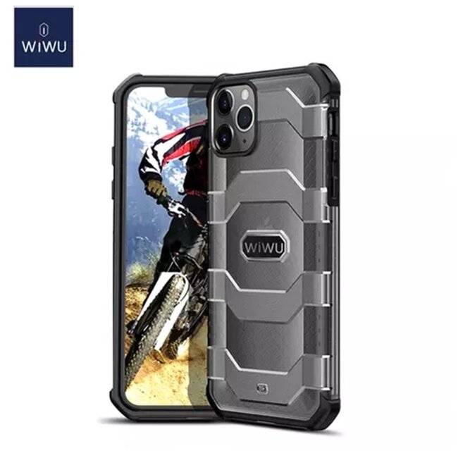 WiWu - iPhone 12 Pro Max Hoesje - Voyager Case - Schokbestendige Back Cover - Zwart