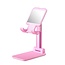 Telefoon en Tablet Houder - Ergonomisch design - Smartphone standaard voor Bureau of Tafel - Opvouwbaar en Verstelbaar - Roze