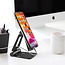 Telefoon en Tablet houder - Ergonomisch design - Opvouwbaar - Smartphone standaard voor Bureau of Tafel - Zwart