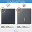 Case2go - Hoes voor Samsung Galaxy Tab A 10.1 2019 - Tri-Fold Book Case met Transparante Back en Pencil Houder - Licht Blauw/Grijs