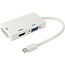 Mini displayport naar HDMI/DVI/VGA adapter - Wit