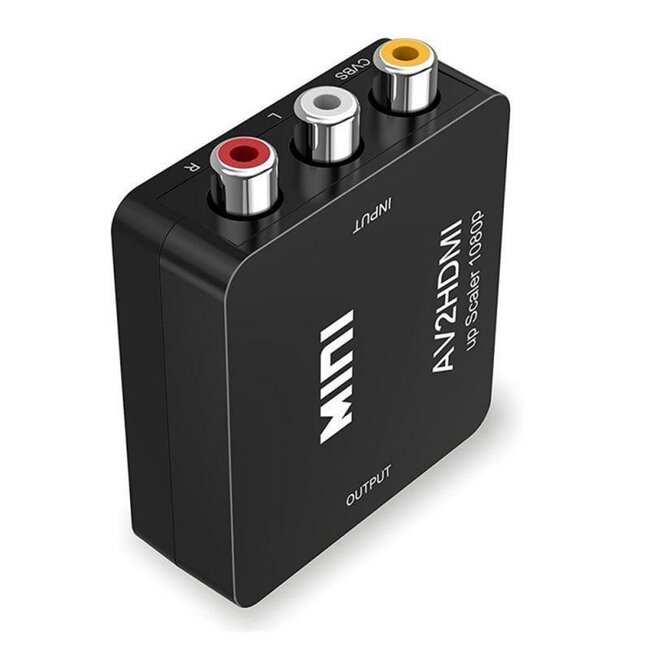 Tulp naar HDMI Converter - AV / Composiet RCA To HDMI Audio Video Kabel Adapter - Zwart