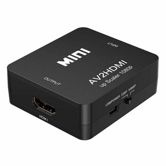 Case2go Tulp naar HDMI Converter - AV / Composiet RCA To HDMI Audio Video Kabel Adapter - Zwart