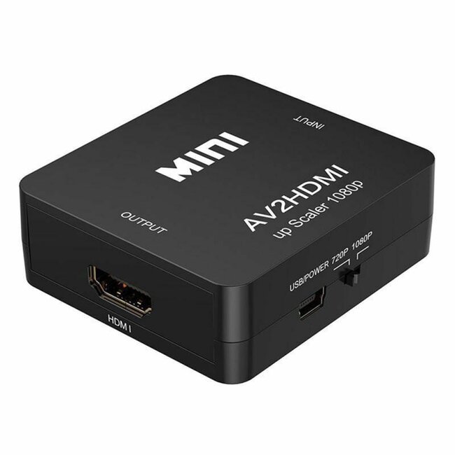 Tulp naar HDMI Converter - AV / Composiet RCA To HDMI Audio Video Kabel Adapter - Zwart