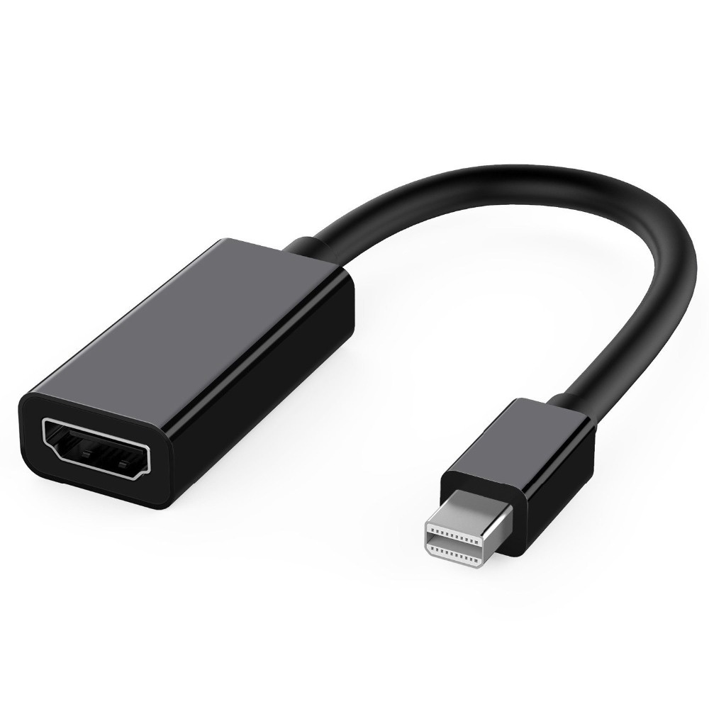 Mini displayport naar HDMI adapter -1080p - 15 cm - Zwart afbeelding