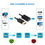 Case2go - Displayport (male) naar HDMI (female) kabel - 24 cm - Zwart