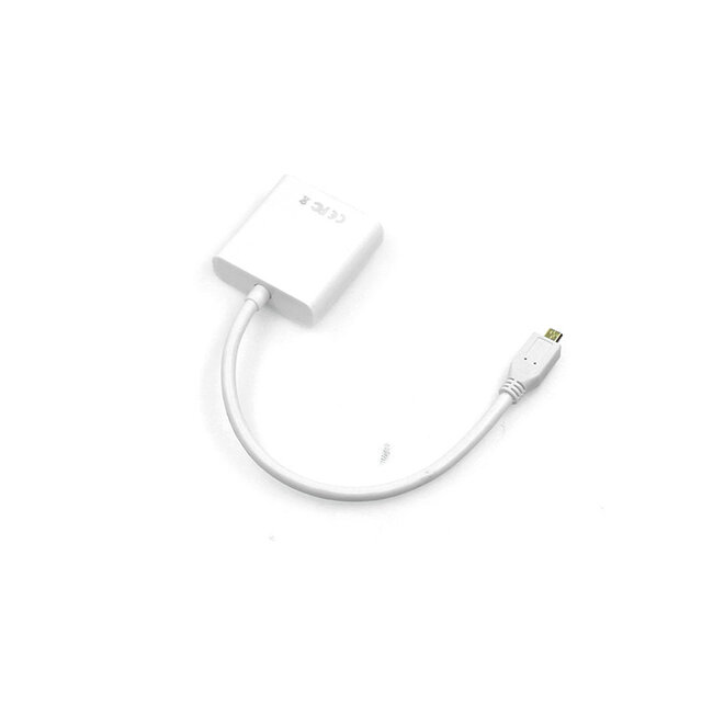 Micro HDMI naar VGA Adapter Kabel - 25 cm - 1080p Full HD - Wit