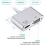 USB-C naar HDMI + VGA Adapter - USB-C Hub - 20 cm - Zilver