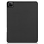 Case2go - Hoes voor de Apple iPad Pro 12.9 inch (2021) - Tri-Fold Book Case - met Apple Pencil Houder - Zwart