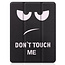 Case2go - Hoes voor de Apple iPad Pro 12.9 inch (2021) - Tri-Fold Book Case - met Apple Pencil Houder - Don't Touch Me